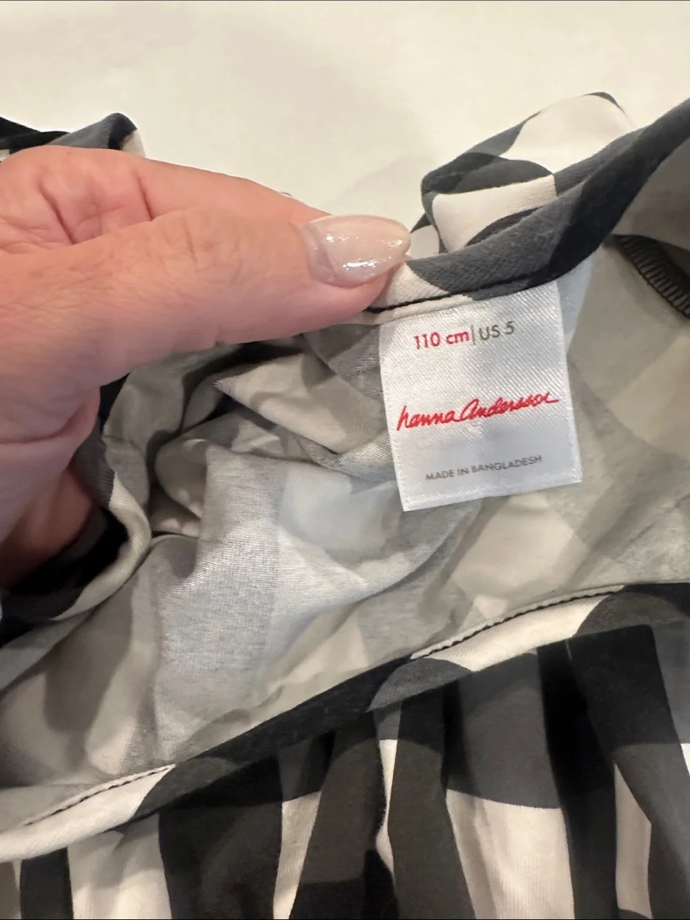 Hanna Andersson Black and White Check Dress
